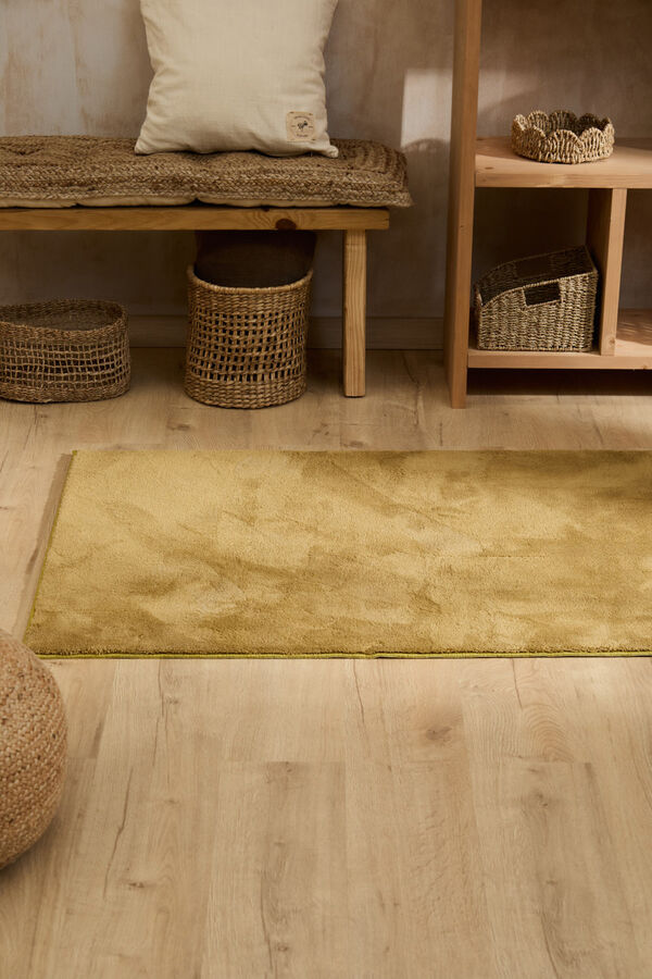 Calma House Alfombra lavable de pelo suave mostaza Apolo amarillo