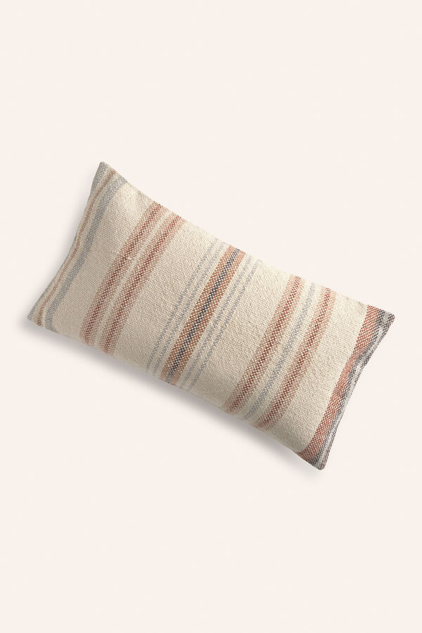 Calma House Capa de almofada riscas multicolorida Peru vermelho