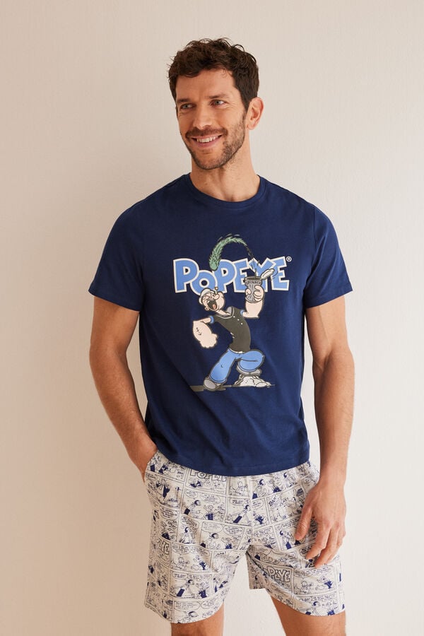 Womensecret Pijama curto homem 100% algodão Popeye azul