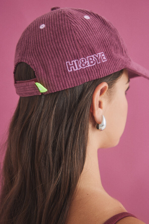 Womensecret Maroon corduroy cap with logo red