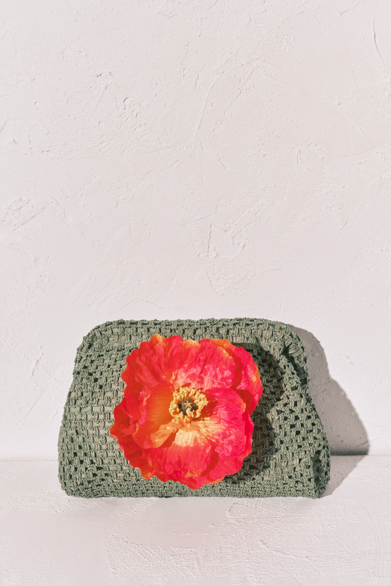 Women'secret Large raffia floral vanity case