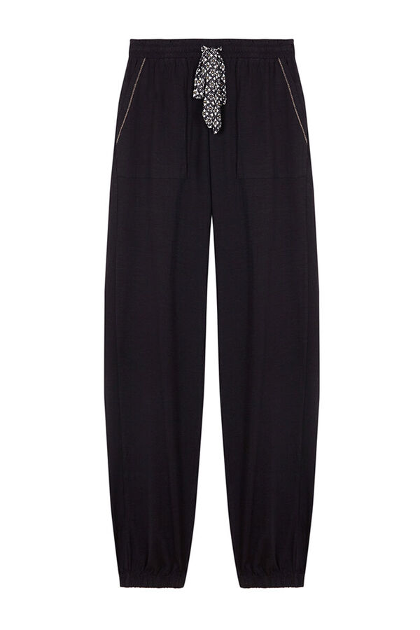 Womensecret Black 100% cotton pyjama bottoms  black