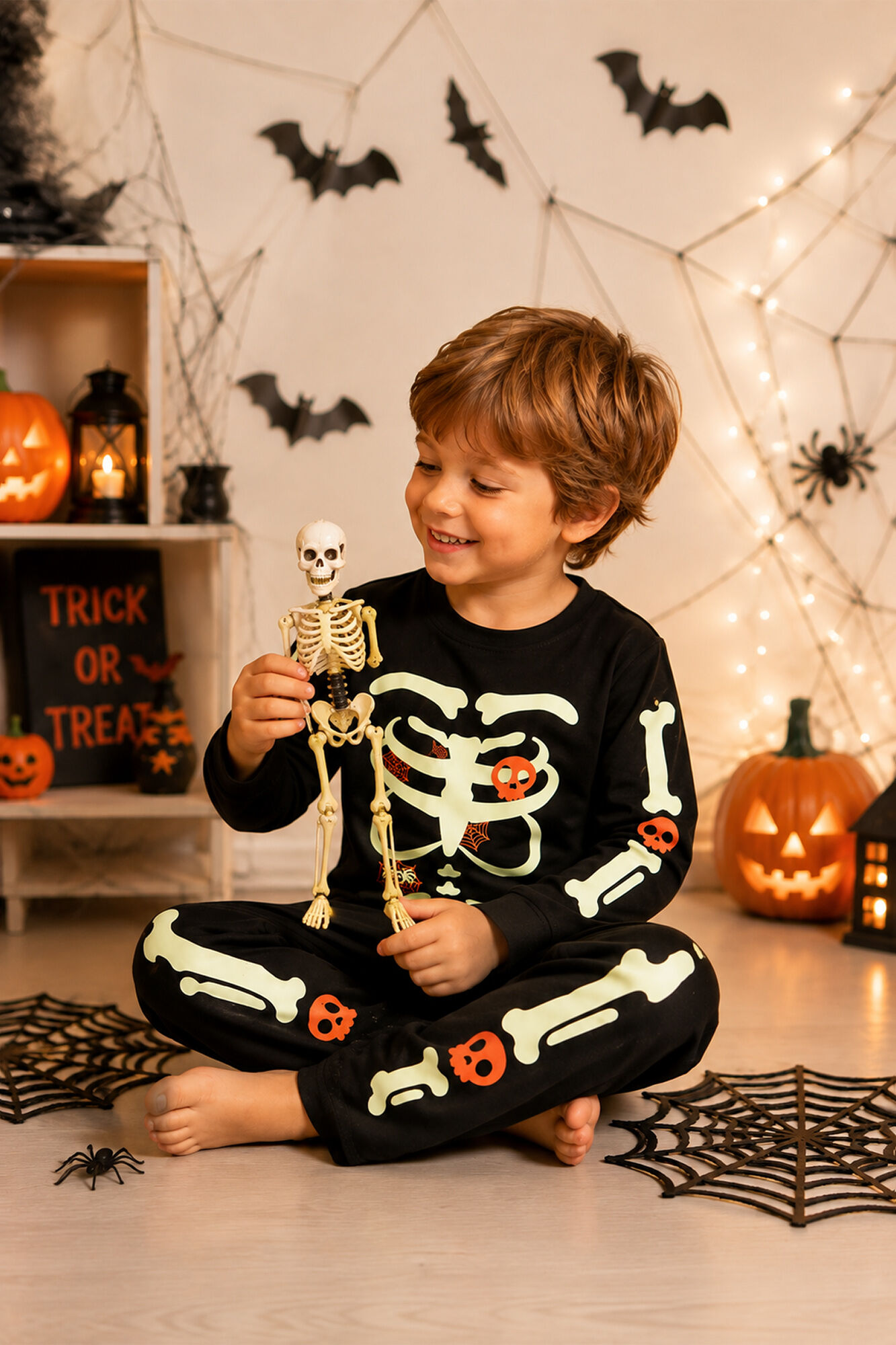 Name It Pijama manga larga glow in the dark Halloween