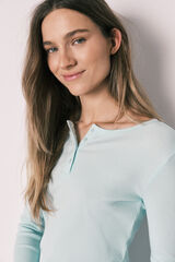 Women'secret Green cotton gingham print long pyjamas green