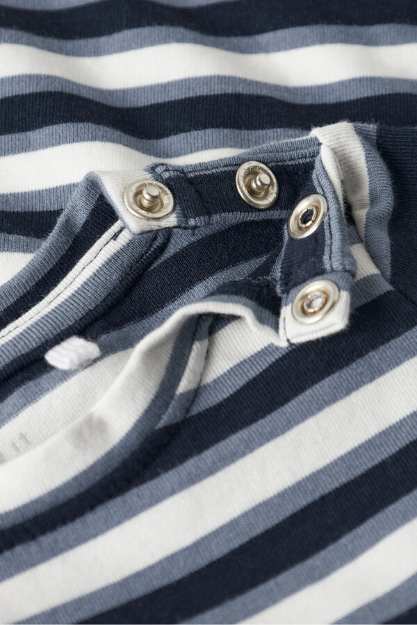 Name it Gestreifter Baby-Pyjama Blau