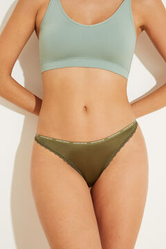 Womensecret Green strappy Brazilian panty green