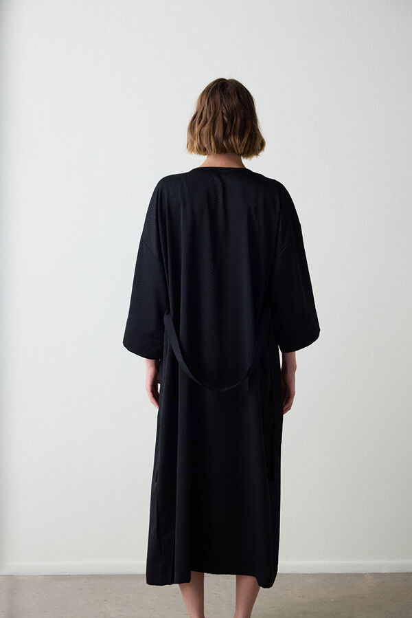 Penti Bata larga Térmica Fleur Satin Gorgeus Animal print negro