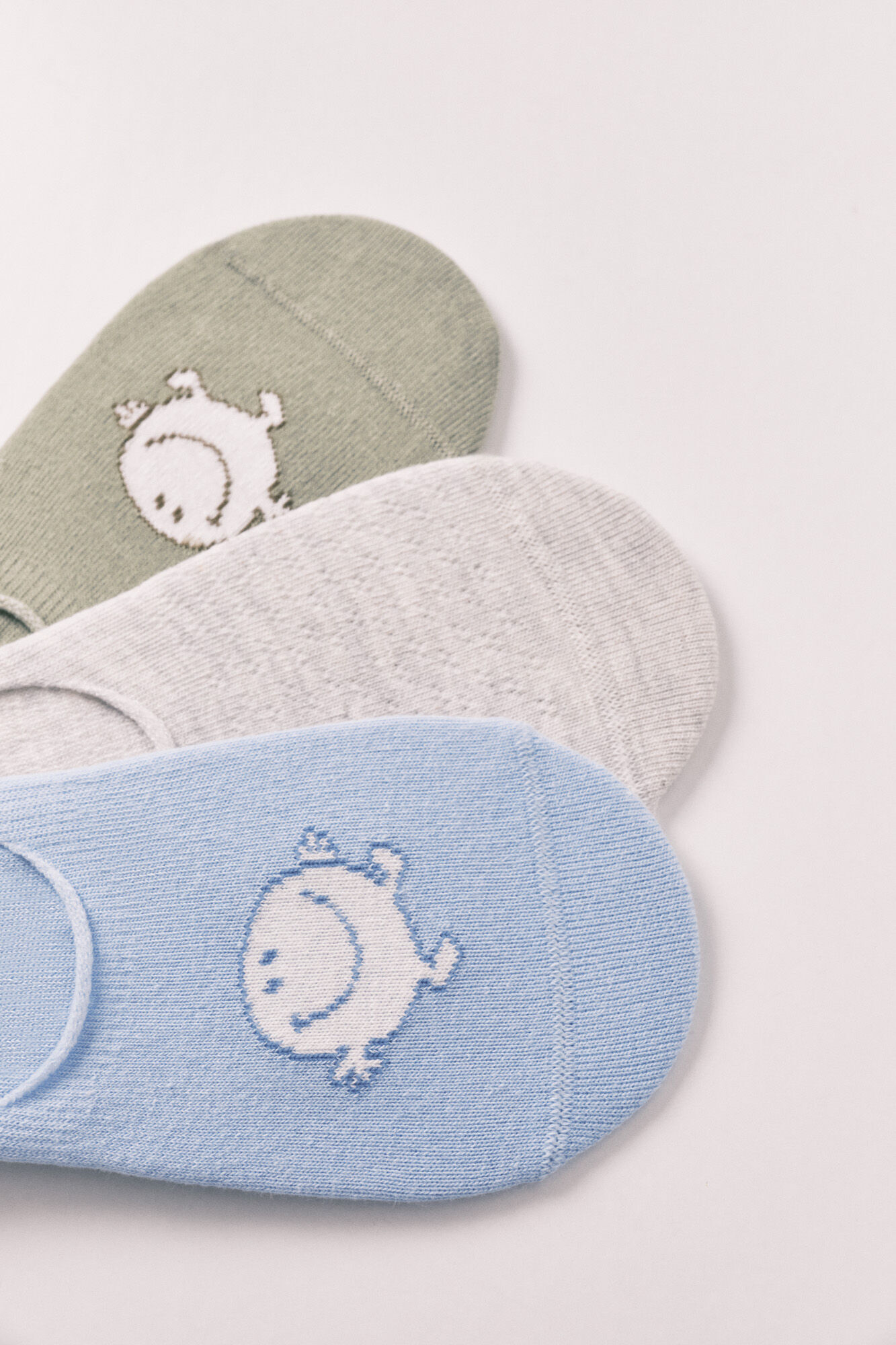 Women'secret Pack 3 calcetines invisibles estampado Mr.Men