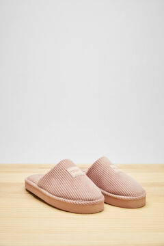 Womensecret Pink velveteen slippers pink