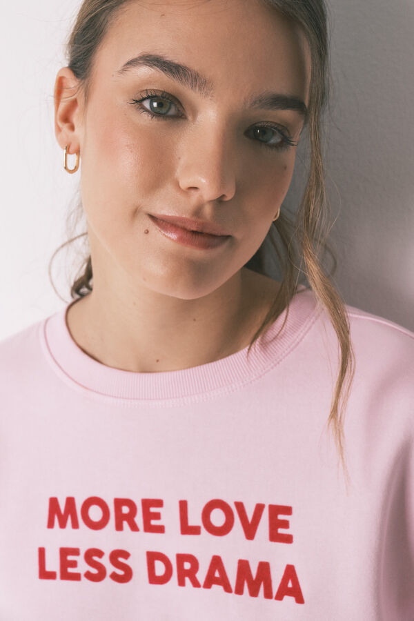 Women'secret Sweat-shirt en coton rose rose