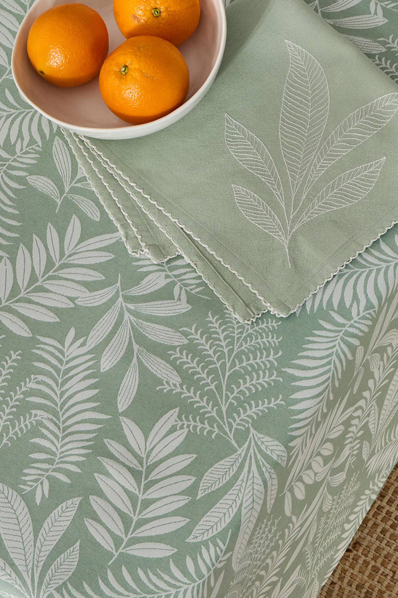 Textura Jacquard -Tischdecke mit Fleckenschutz