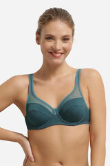 DIM Organic cotton underwired bra blue