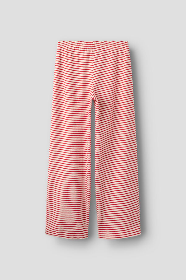 Lmtd Pantal&oacute;n de punto rayas y cintura el&aacute;stica rosa