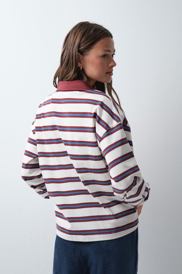 Women'secret White striped polo shirt printed