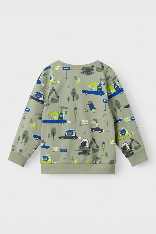 Womensecret Boy's car animal sweatshirt green