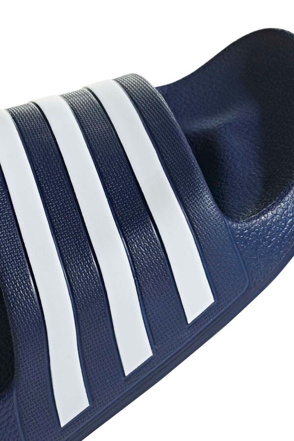 Adidas Adilette 3-stripe slide sandals blue