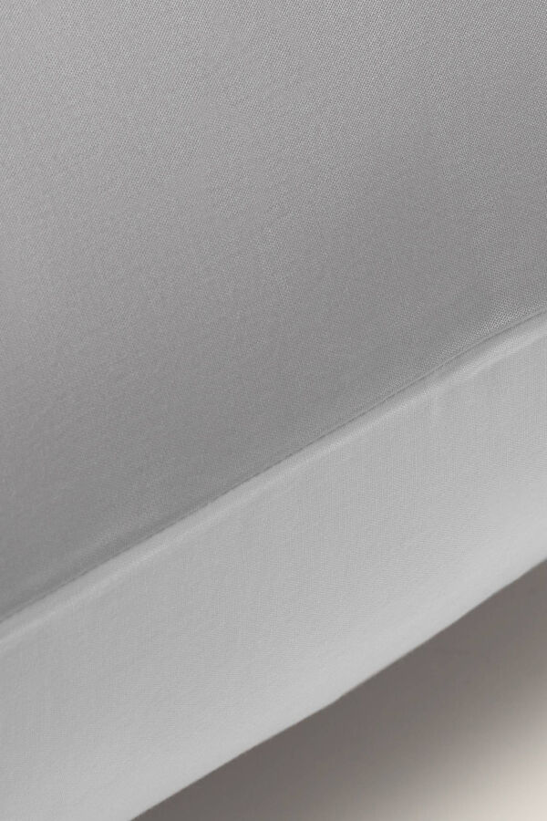 Womensecret Capa travesseiro algodão percal bicolorida 55 x 55 cm. cinzento