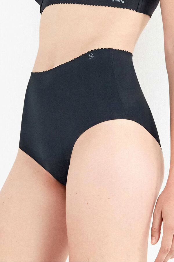 Gisela Unsichtbarer mikrofaser brazilian slip Schwarz