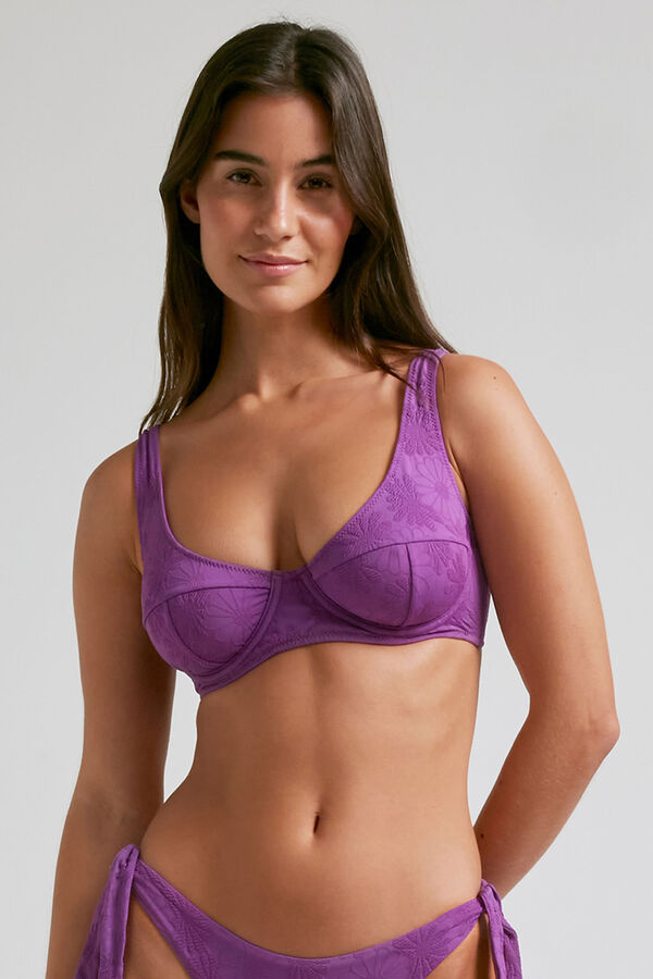 Womensecret Violet Comfy balconette bikini top Ljubičasta/Lila