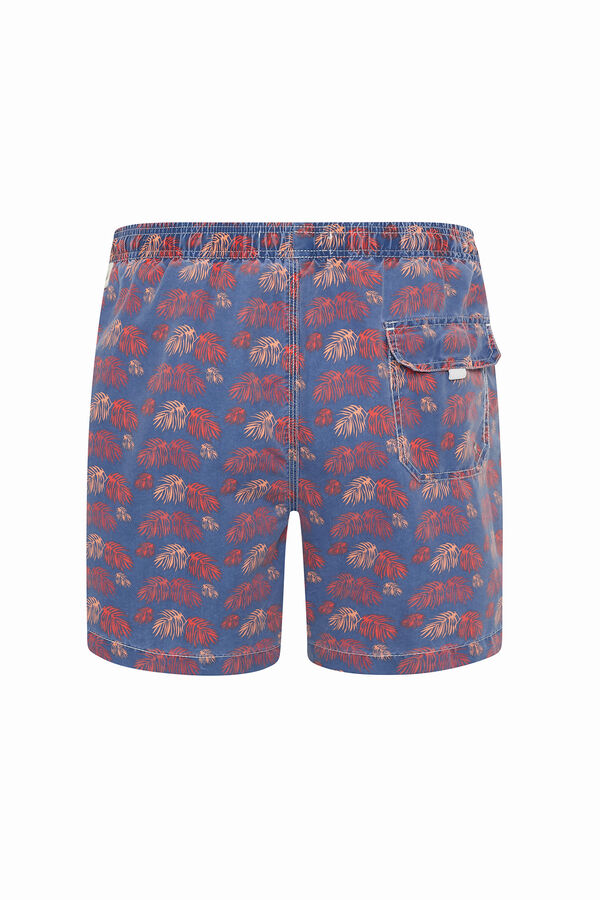 Kiff-Kiff Blue washed sea fern Bermuda swimwear blue
