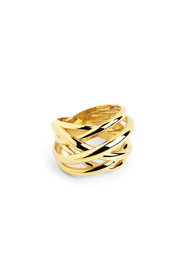 Womensecret Triple Cross Gold Ring rávasalt mintás