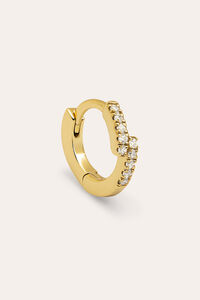 Singularu Cleo Cross Hoop Loose Ohrring aus vergoldetem Silber
