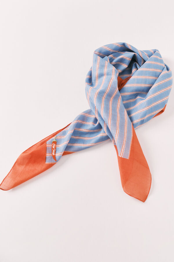 Women'secret Foulard &agrave; rayures bleu bleu