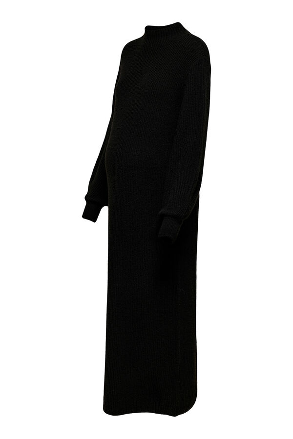Only Maternity Vestido largo de canal&eacute; maternity  negro