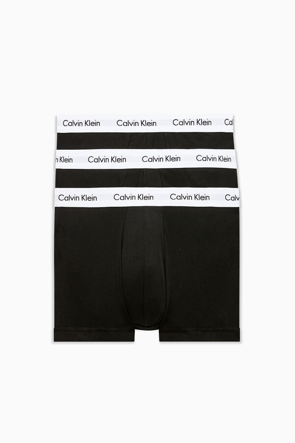 Womensecret Pack de 3 boxers de algodão com cós da Calvin Klein preto