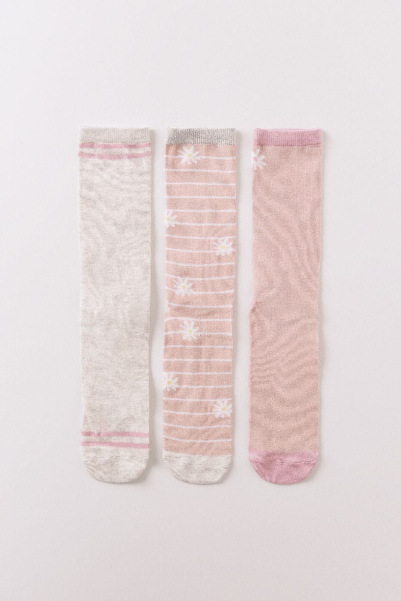 Women'secret Long floral print 3-pack socks