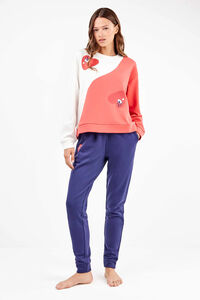 Gisela Conjunto de pijama em pelúcia escovada com motivos de coração