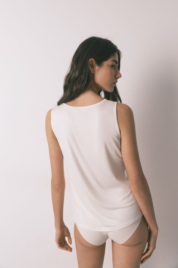 Women'secret Beige jersey-knit super soft T-shirt beige