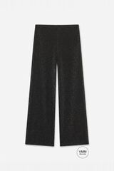 Mamalicious Shiny wide-leg trousers black