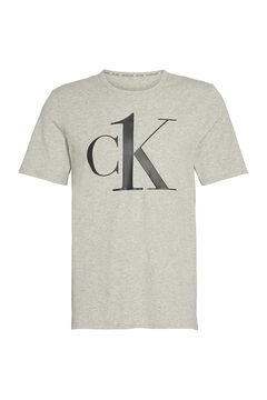 Womensecret Camiseta de manga corta de algodón con logotipo de Calvin Klein en el pecho gris