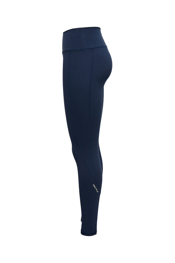 Only Play Hochgeschnittene Leggings mit Seitentasche Blau