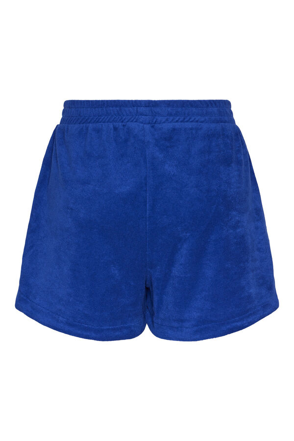 Womensecret Women's cotton shorts with elasticated waistband. Plava