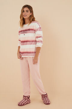 Womensecret Ombré fleece La Vecina Rubia pyjamas pink