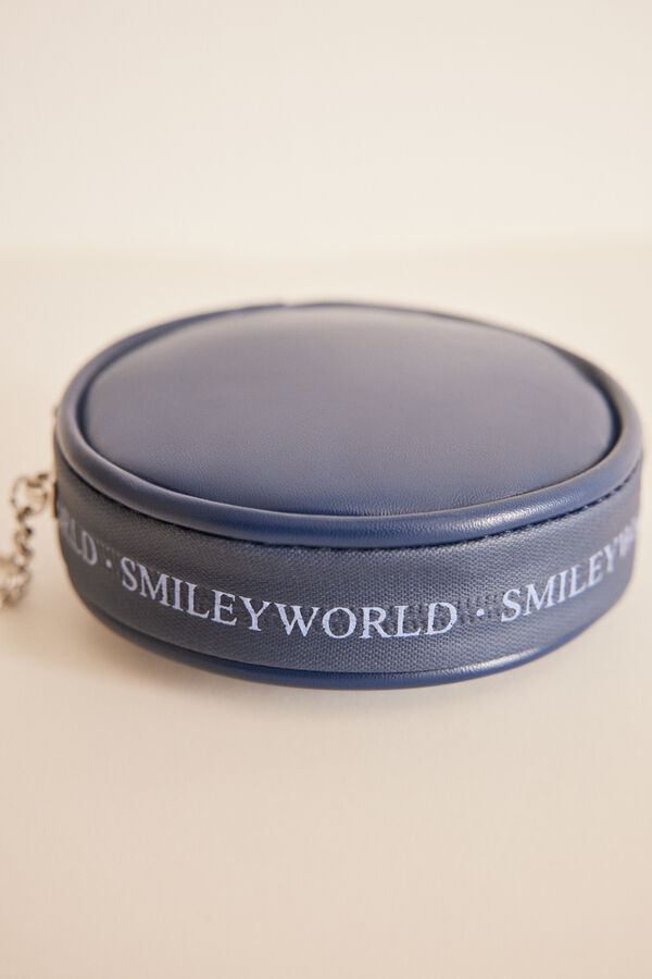 Womensecret SmileyWorld ®-mintás, csíkos kerek pénztárca kék