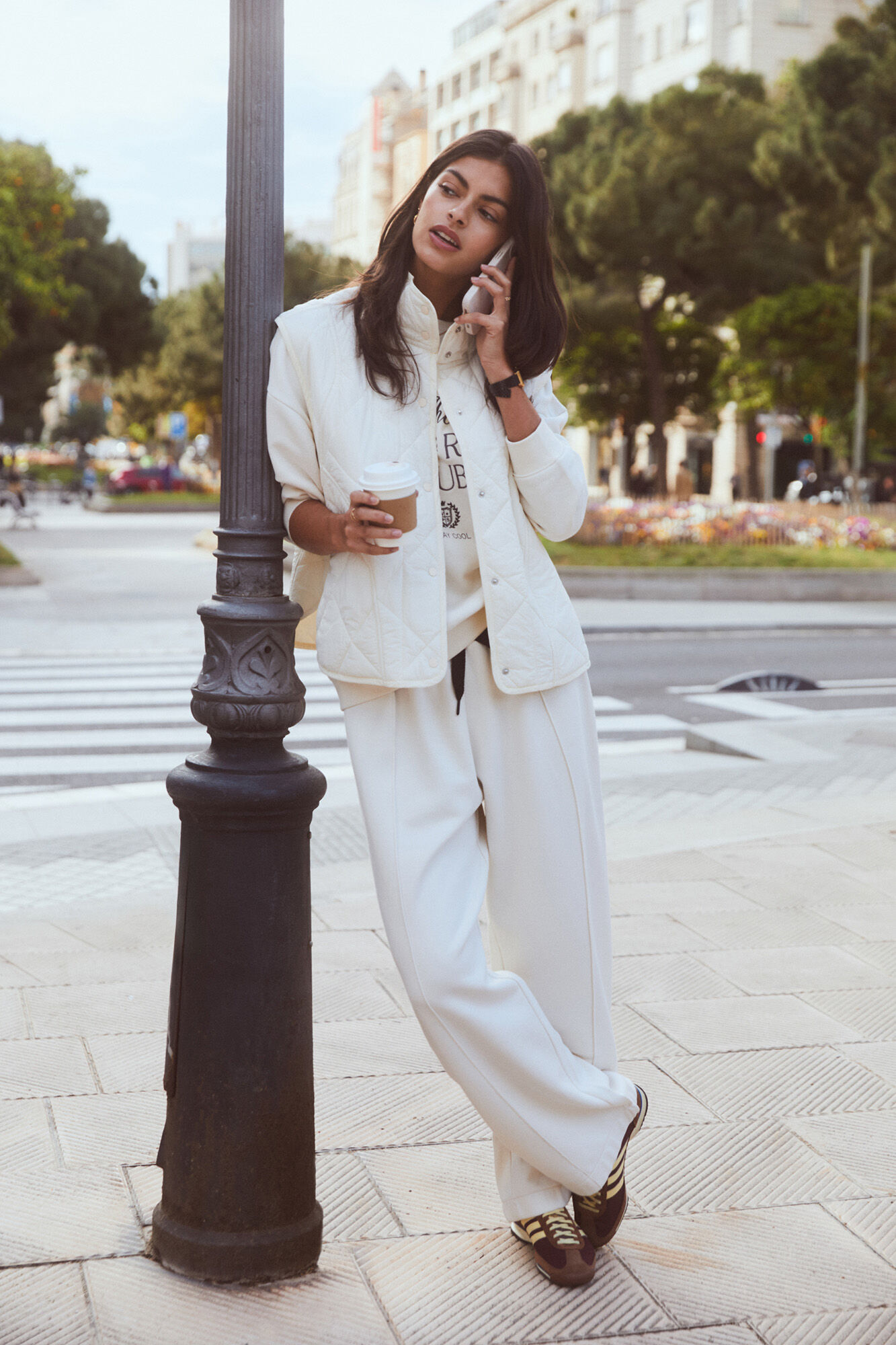 Women'secret Colete acolchoado branco