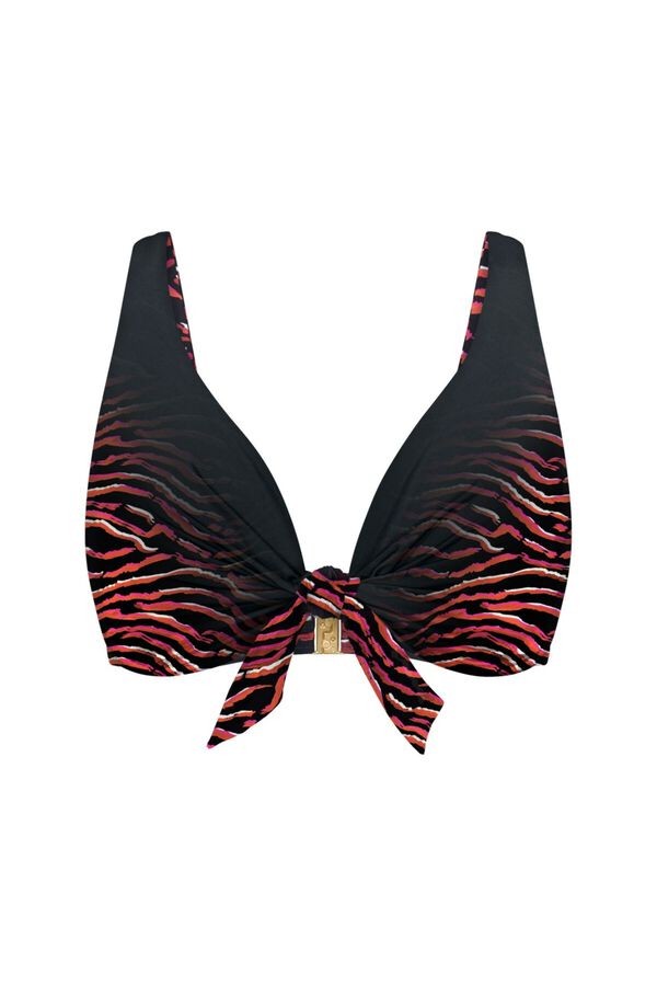 Triumph Top bikini reductor aro nudo central animal print estampado