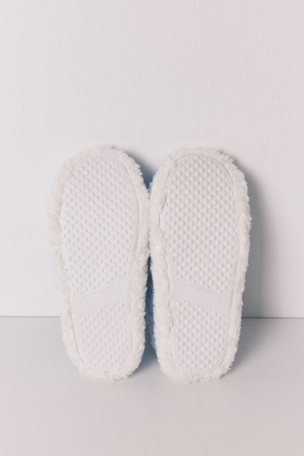 Women'secret Faux shearling closed slippers SNOOPY blue