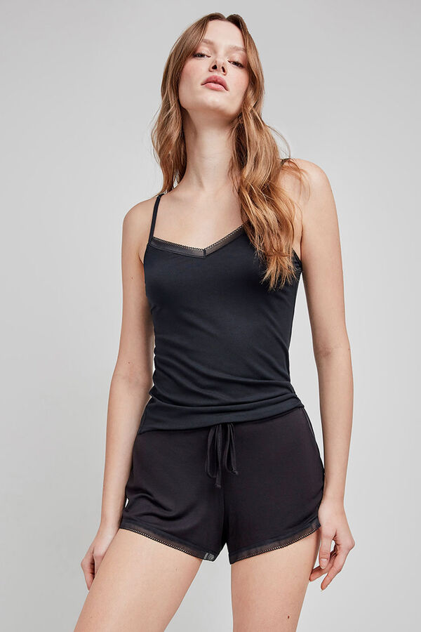 Gisela Camiseta pijama tirantes negro negro