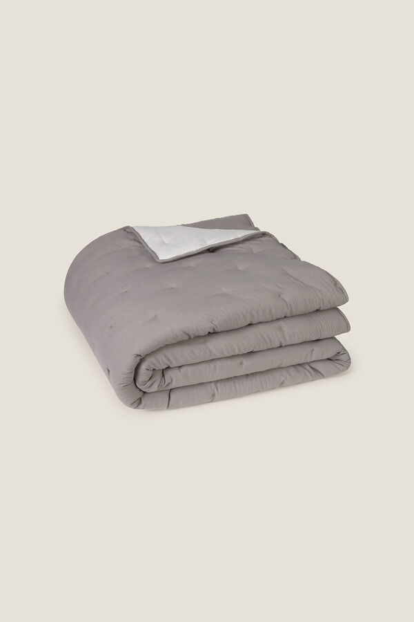 Textura Edred&oacute;n liso reversible puntos gris