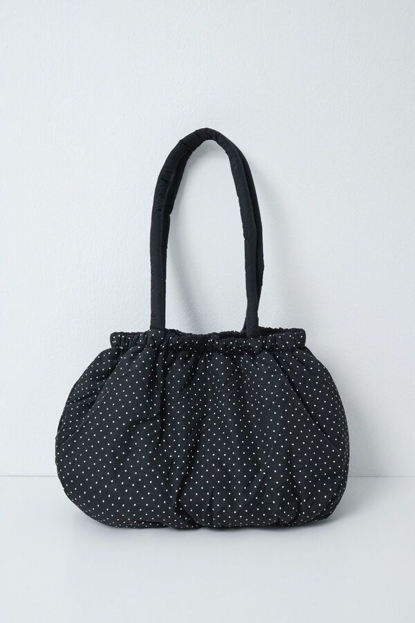 Women'secret Puffer ruched handbag black
