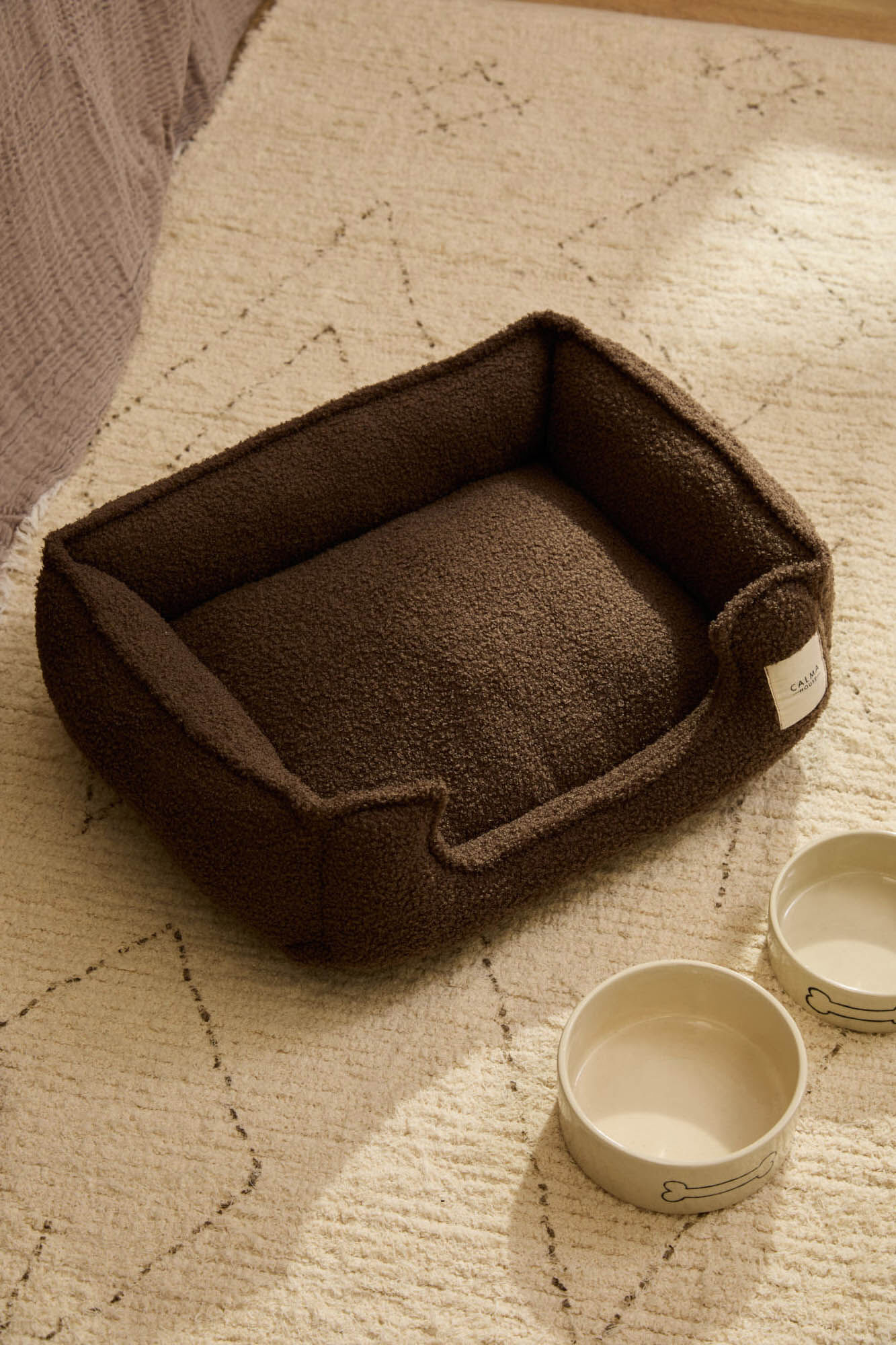 Calma House Cama desenfundable marr&oacute;n para mascotas Taico