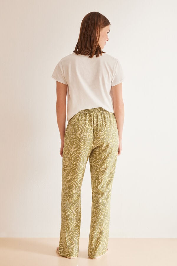Womensecret Green ethnic print trousers  Print