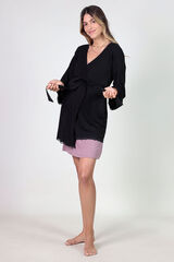 Womensecret Maternity robe with lace details Crna