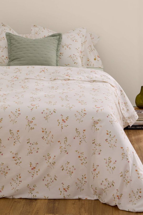 Textura Printed satin sheet white