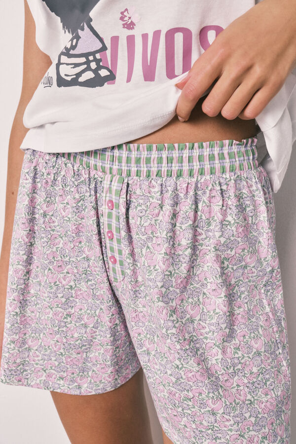 Women'secret Mafalda cotton short pyjamas beige