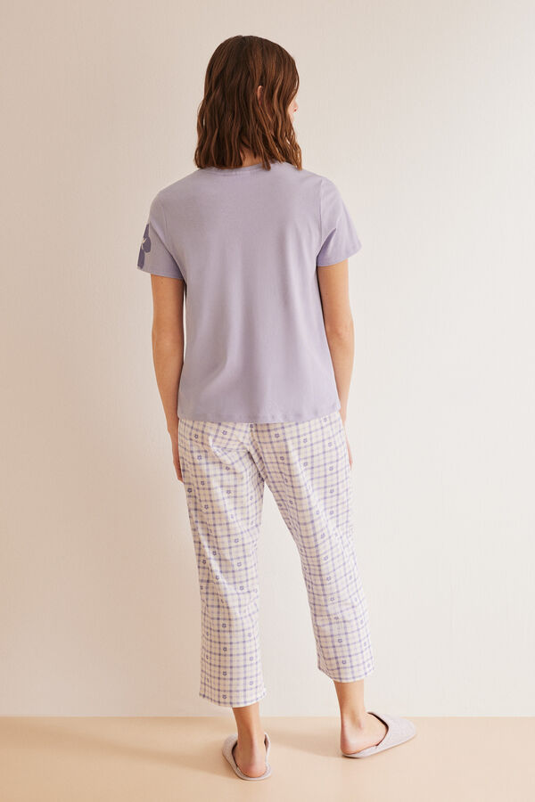 Womensecret Pyjama 100 % coton lilas Garfield rose